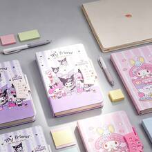 1pc Cartoon Password Notebook Stationery Prize, Cute Lock Diary Notebook For Elementary Students, Adorable Anime Printed Notepad For Daily Note-Taking And Desk Stationery, Lined Diary Notebook For Office Daily Planning, Suitable For Students, Office Workers, Back To School Season, Gift For Classmates, Teachers, Family - Multicolor - View 5