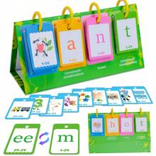 Children's English Sentence-Making Desktop Flip Board, Picture-Based Sentence-Building Early Education Flashcard Set, Replaceable Card Design With Rings, Fun Sentence-Assembling Educational Toy, Parent-Child Interactive Home Game, Holiday Birthday Gift For Boys And Girls, Suitable For Home And Classroom, Develops Language Expression, Starts Fun English Learning - Multicolor - View 9