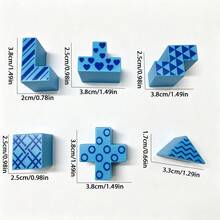 Kids Logic Pattern Building Blocks, Geometric Shape Matching Stacking Puzzle Game, Parent‑Child Interactive Desktop Play Toy, Holiday Party & Birthday Present For Children - Multicolor - View 12