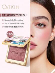 CATKIN Powder Blush, Natural Radiant, Smooth & Blendable, Baked Blush Palette C09 Midnight Blue - C09 Tengah Malam - View 2