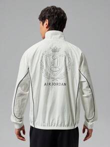 Jordan Jaket Pria AS M J FIRST CLASS WIND JKT Tanpa Tudung Tenun IW1602-133 - Hitam dan Putih - View 3