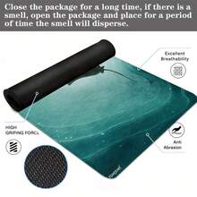 Blue Mouse Pad Aesthetic Art Large Desk Mat Office Desk Accessories With Stitched Edge Non-Slip Mousepad Rubber Base Computer Keyboard Desk Pad 35.4x15.7 Inch Table Mat For Home Office As Gift For Friends Women Men - View 6