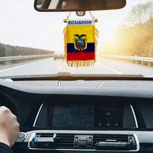 A Set Of Ecuador Flags,Including 1pc Ecuador Window Hanging Flag And 5pcs Ecuador Hand-Held Flags, Made Of Polyester, Home Decor, Outdoor Decor, Auto Decor, Yard Decor, Garden Decorations - A - View 4