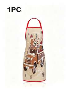 1/2/4pcs Christmas Gingerbread Apron, Filled With Festive Atmosphere. Suitable For Kitchen Cooking, A Great Item For Family Gatherings. Also Makes A Wonderful Gift For Friends. - Multicolor - View 10
