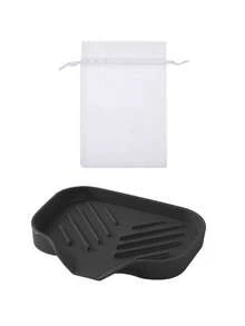 Self-Draining Silicone Soap Dish, No-Drill Wall-Mounted Soap Holder, Slanted Drainage Design For Quick Drying And No Water Accumulation, Space-Saving, Suitable For Bathroom, Kitchen, Vanity, Sink, Non-Slip Base, Gift For Homeowners And Renters - Multicolor - View 11