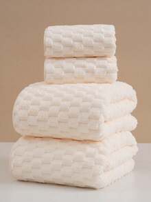 4 Piece Ultra Soft Towel Set, Premium White Towels For Bathroom, Highly Absorbent, Quick Dry, Lightweight Bath Towels Set Collection, 2 Bath Sheets 2 Hand Towels - Ivory White - View 7