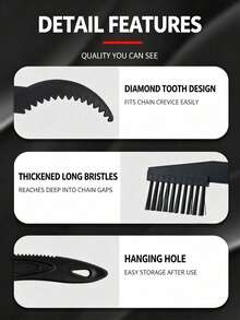 Cycling Maintenance Tool, Bicycle Cassette Cleaning Hook + Crevice Brush, Mountain Bike Gear Descaling Cleaning Set - Multicolor - View 5