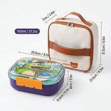 1 buah/Set Kotak Bekal Plastik Lucu dengan Peralatan Makan, Kotak Bento Anti Bocor yang Dapat Digunakan Kembali, Wadah Bekal Portabel, Wadah Penyimpanan Makanan Salad Buah, Aman untuk Kulkas & Microwave, Cocok untuk Pelajar dan Dewasa di Sekolah, Kantor, Piknik, Kembali ke Sekolah - MultiWarna - View 20