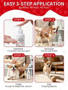 Hydrating Leave-In Dog Conditioner With Aloe Vera | No-Rinse Moisturizing Skin & Coat Lotion For Dogs & Puppies | Detangler For Mats & Dry Coat | Guava Scent - Guava - View 4