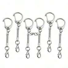 10/20/30 piezas Anillos O de resorte plano, anillos de llavero de metal, clips redondos a presión, adecuados para llaveros, bolsas, carteras - Reemplazo de gancho de llavero, anillo de llaves, cordón, manualidades DIY - unidad flash USB - Ver 6