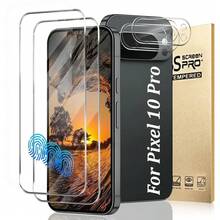 4pcs Tempered Glass Screen Protector For 11 / Pixel 11 Pro / Pixel 11 Pro XL, Compatible With Google Pixel 10 / 10A / Pixel 10 Pro / Pixel 10 Pro XL / Pixel 10 Pro XL Fold, High Definition Transparent, Anti-Scratch, Fingerprint Unlock Support, 3D Transparent, Phone Lens Protector, Rear Camera Lens Protector, Protective Pad - Clear - View 5