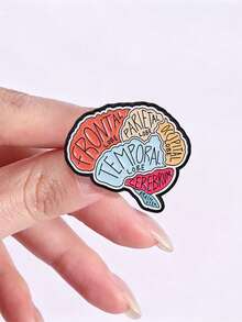 Human Brain Anatomy Enamel Pin Medical Science Lapel Brooch For Jacket Backpack - Multicolor - View 7