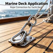 1/2/4pcs Ceiling Hooks, 360° Rotating Installation, With D-Ring Lock, Stainless Steel Mounting Bracket, Suitable For Swing Chair/Hammock - Silver - View 2