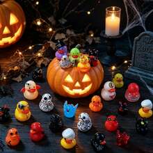 Multiple Styles Halloween Mini Rubber Duck Figurines, Quirky Design Desktop Decor, Festive Atmosphere Decorative Ornaments - Multicolor - View 10