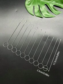 Long Metal Rod Flip Hook, Tongue-Style Design For Easy Folding Of Various Tubular Fabric Strips, Ribbons And Elastic Cords, Available In 17.5cm And 26.5cm Lengths, Suitable For Clothing Repair, Hand Knitting, Fabric DIY And Other Creative Projects - Belt Flip Tool - View 12
