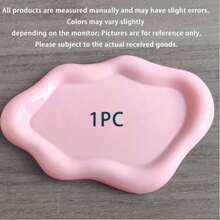 Elegant Cloud-Shaped Plastic Tray, Minimalist Fashion Single-Layer Design, Can Be Used As Jewelry Accessory Storage Tray, High-End Jewelry Perfume Display Stand Or Fashion Key Holder, Suitable For Home, Living Room, Office - Multicolor - View 10