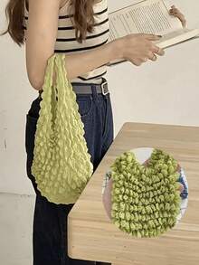 Women's Magic Elastic Handbag, Expandable Shopping Tote, Reusable Shopping Bag, Foldable Shopping Bag, Essential For Camping, Outdoor, Vacation And Travel - View 2