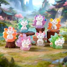 1 buah Boneka Resin Figur Lucu Berbentuk Rubah Ekor Sembilan Gaya Cina Baru Ukuran Besar, Kotak Buta Kreatif - A - View 4