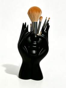 1pc Creative Human Body Art Pen Holder - Multifunctional Desktop Storage Box - Decorative Face Vase - Cosmetic Organizer - Indoor Decoration - Vanity Accessory - Desktop Organizer - Perfume Storage Box - Creative Gift For Women - Multi-color Style - View 12