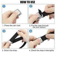 1-Strap Buckle System With Adjustable Straps, 300 Cm Heavy-Duty Non-Slip Straps These Straps Are Suitable For Kayaks, Cargo, Trucks, Motorcycles, Canoes, And Luggage-With A Load Capacity Of 600 Pounds, - A - View 6