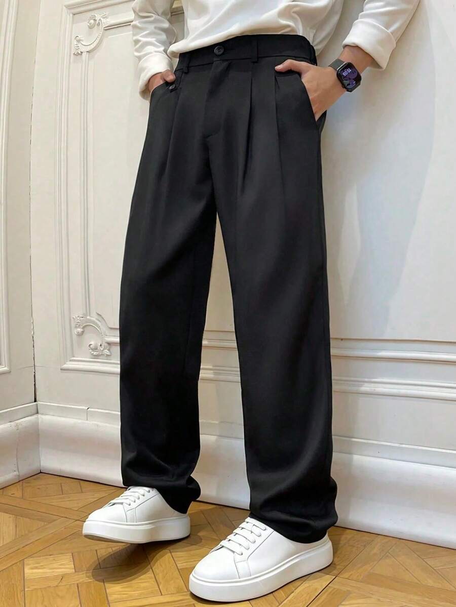 Impala Men Suit Pants - Black - View 1