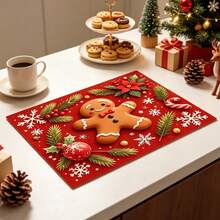 1pc Dish Drying Mat, Coffee Machine Mat, Christmas Red Plaid Coaster, High Absorbency Quick Dry Mat, Suitable For Kitchen Table, Bar Counter Decoration And Protection, Christmas Atmosphere Desktop Protection Mat, Multi-Purpose Drying Mat, Home Gift, Desktop Decor, Holiday Room Decoration Supplies - XYLSD-978 - View 6