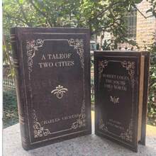Vintage Faux Book Storage Box, Decorative Fake Book Box For Bookshelf And Desktop, Hidden Storage Organizer, Photography Prop - A - View 4