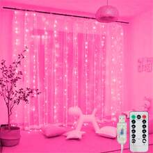 أضواء ستارة LED وامضة 8 وظائف 100/200/300/600، أضواء جنية تعمل بالطاقة USB مع جهاز تحكم عن بعد، مناسبة لديكور المنزل في الخريف، شجرة عيد الميلاد، حفلة الزفاف، غرفة النوم، عيد ميلاد الزفاف، ديكور الهالوين - ستارة ضوئية تعمل بمنفذ USB - مشاهدة 18