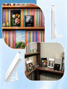 8pcs Acrylic Book Display Stand Adjustable Transparent Book Display Rack Easel Holder Suitable For Home Office Back To School Library Bookshelf Manga Collection Album CD Magazine Postcard Artwork - Multicolor - View 7