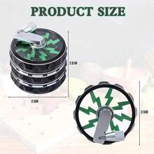 4-Layer Aluminum Alloy Manual Spice Grinder, Metal Shiny Hand-Crank Handle Herb Grinder, Portable Mortar And Pestle Grinding Tool, Premium Gift For Kitchen And Home Use - Black - View 2