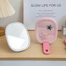 Portable Handheld Mirror, High-Quality Desktop Standing High-Definition Folding Makeup Mirror, Small Mirror For Girls To Touch Up Makeup On The Go - Multicolor - View 5