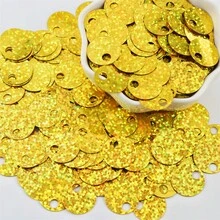 210pcs 15mm Large Hole Flat Round Metallic Glitter Pvc Silver Base AB Color Sequins Large Hole Loose Shiny Sequin Paillettes Spangles Applique Bulk For Sewing Making Crafts Embroidery Clothes Dresses Garment Diy - 20 Grams - View 36