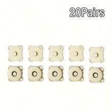 10/20Pairs Hand-Sewn Magnetic Snap Buttons, DIY Fashion & Crafts, Suitable For Clothing, Bags, Multi-Functional Buttons - Multicolor - View 26