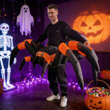 Squishy-Halloween uppblåsbar spindelridarkostym – rolig fest- och uppvisningsrekvisita, uppblåsbar utklädningsoutfit för högtider, högtidsspelspresent - Multifärgad - Visa 5