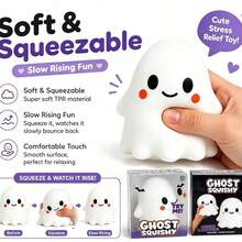 1 buah Mainan Squishy Hantu Raksasa yang Seru dan Gila, Set Pita Putih & Ungu Ekstra Besar, Mainan Penghilang Stres, Squishy yang Renyah - MultiWarna - View 9