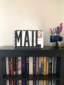 Modern Minimalist Black Metal Hollow Mail Letter Organizer, Desktop Mail Sorting File Organizer, Office Envelope Document Storage, Simple Decorative - Multicolor - View 6
