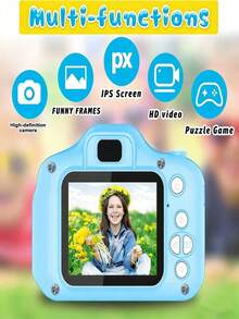 Cámara Digital 1080P con Pantalla de 2 Pulgadas Regalo de Navidad Cumpleaños y Festival Cámara de Regalo Linda y Portátil para Hombres y Mujeres 150mAh - Azul - Ver 3