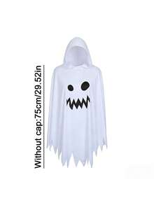 Children's Halloween Ghost Cape, Scary Face Cloak, Perfect Gift For Kids' Halloween Party - Multicolor - View 7