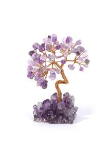 1PC Healing Natural Crystals Stones Money Tree Home Office Desk Living Room Feng Shui Decoration For Luck Home Decor Resin Base K001 - Decoration - View 10