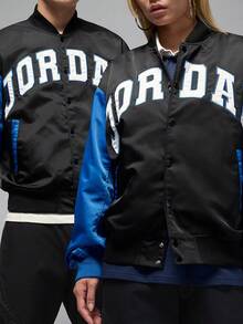 Nike/JORDAN Men's Authentic Sporty Patchwork Woven College Style Jacket HV0100-010 - HV0100-010 - View 3