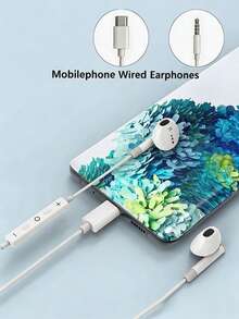 Wired In-Ear Earphones, Compatible With Lightning, Type-C USB-C And 3.5mm Jacks, Comfortable Fit, With Microphone, Suitable For Laptops And IOS/Android Devices - View 2