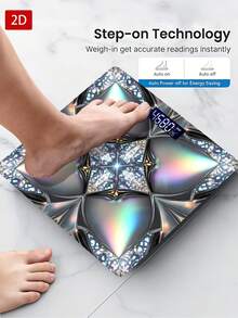 Precision 2D Flat Electronic Scale LED Display Household Weight Loss Electronic Scale - A - View 4