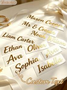 Custom Text Transfer Stickers.Only The Sticker Design Can Be Customized With Exclusive Text Content.Easy To Transfer And Apply. Suitable For Party Balloons.Suitable For Ceramic Cups, Scrolls, Gift Boxes, Motorcycles,Holiday Gifts,Special Gifts - Multicolor - View 6