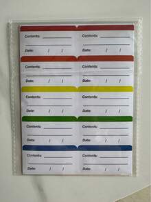 100pcs Colorful Freezer Storage Label Stickers, Removable Fridge Magnets, Labels, Kitchen Organization, Back To School, School Supplies, School, Aesthetic Stationery, 50/10pcs - Multicolor - View 5