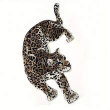 1 Pair Embroidered Water-Soluble Leopard Fabric Patch Applique Without Backing, Suitable For Clothing, Dresses, Jeans, Bags, DIY Materials, Leopard Print Style, Cheongsam Accessory Patch, DIY Garment Applique, Sewing Accessories - Multiple Styles - View 3