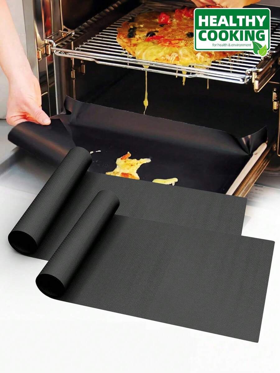 1/2/3/4 Packs Non-Stick Oven Liners - Durable Reusable Electric & Gas Oven Mats - Heat Resistant - Easy Clean Oven Protector Pads - Dishwasher - Kitchen & Baking Accessories