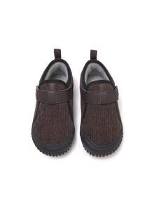 Toddler Warm Round Toe Solid Color Patchwork Minimalist Baby Shoes, Suitable For Daily Casual Wear, Outings And Home - Coffee Brown - View 5