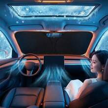 Best-Selling Car Sun Shade, Anti-UV Heat Insulation Blackout Curtain, Front Windshield And Window Sunshade Cover - A - View 5