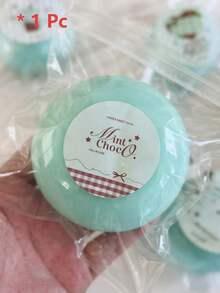 1/5 Pcs Cute Mint Green Fluid Squishy Ball, Soft Aesthetic Stress Relief Fidget Toy For Kids & Adults, Random Cute Sticker Design - Multicolor - View 9