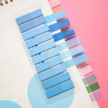 6pcs/Pack Index Tabs Labels PET Semi-Transparent Blue Series Sticky Notes Marker Tabs Student Textbook Record Tabs Reading Book Memo Tabs School Supplies Back To School Supplies Ultra-Thin Index Tabs - one-size - View 8